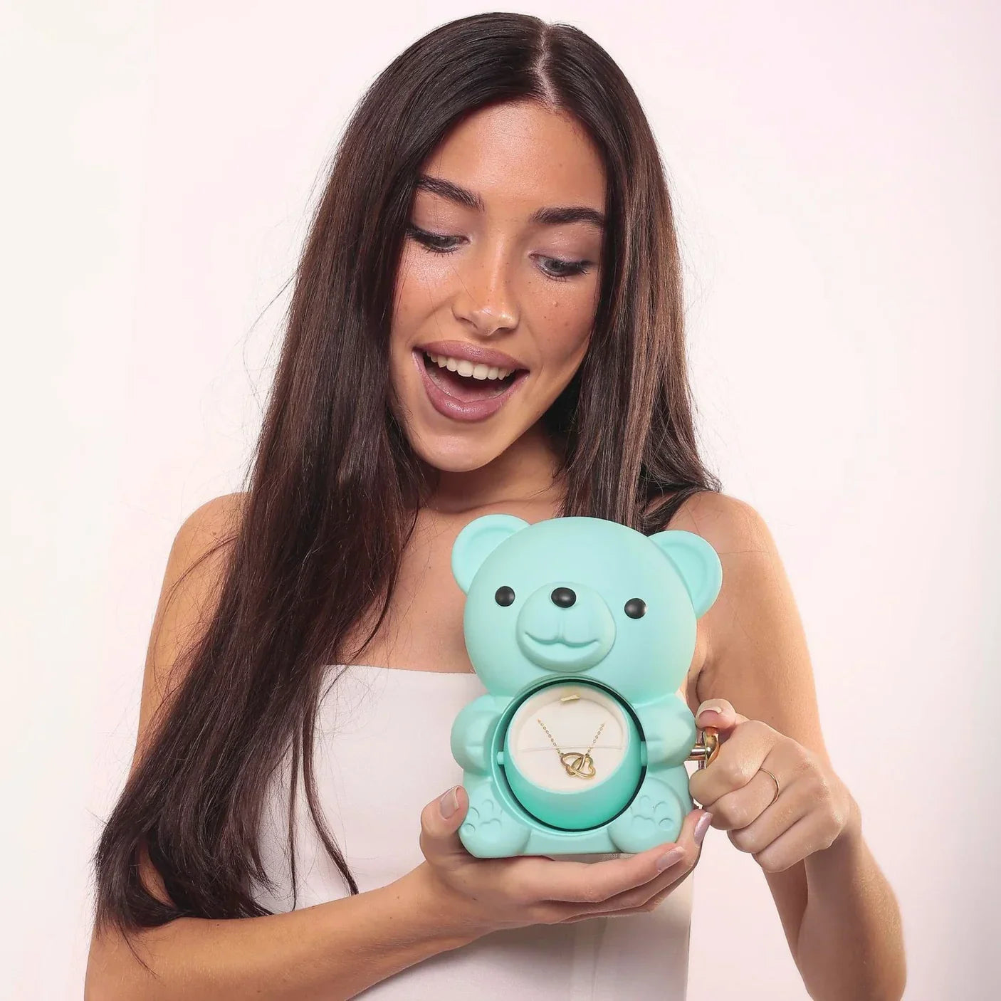 Evig rosenbamse & personlig halskæde